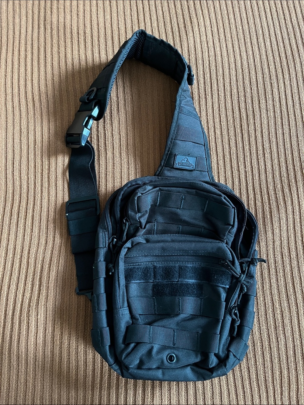 Black Tactical Sling Bag with MOLLE - Red Rock Brand